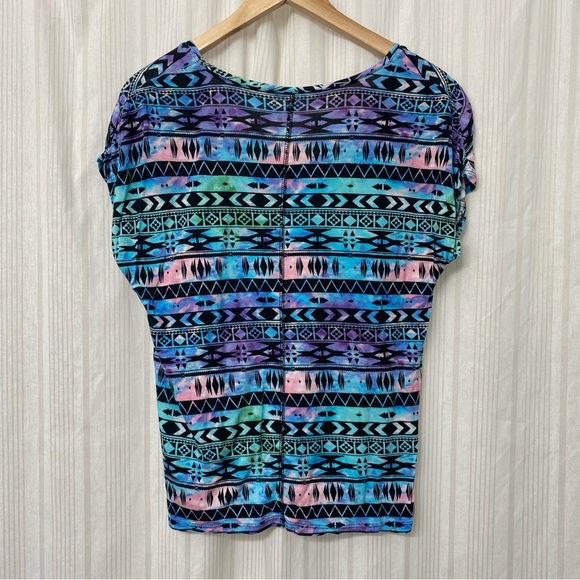 🌈5/$25 BUNDLE! Empyre Aztec print tye dye flowy shirt - Picture 2 of 5